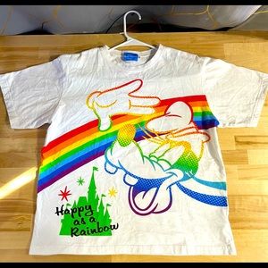 Tokyo Disney Resort Goofy T-shirt Happy As A Rainbow Disneyland